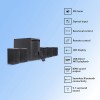 Philips Audio TAV5557 5.1 Channel 80W Bluetooth Multimedia Speaker System with 5x15W Satellite Speakers, Multi-Connectivity Option with Supporting USB, AUX, FM & Remote Control (Black) Philips Audio TAV5557 5.1 Channel 80W Bluetooth Multimedia Speaker System with 5x15W Satellite Speakers, Multi-Connectivity Option with Supporting USB, AUX, FM & Remote Control (Black)