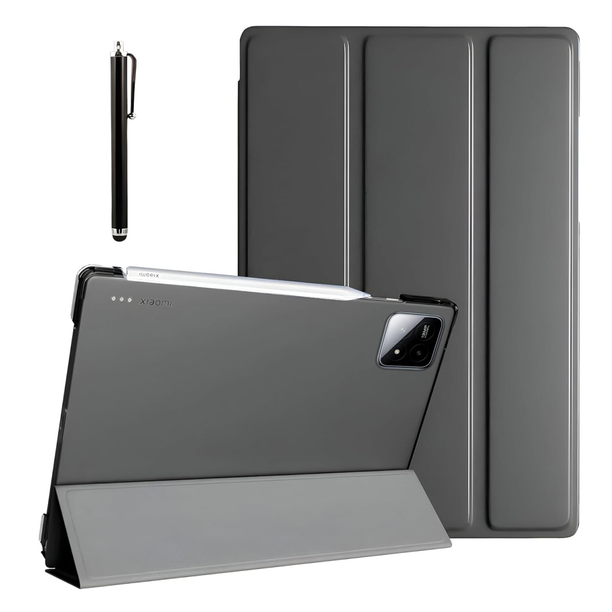 ProElite Cover for Xiaomi Mi Pad 7/7 Pro 11.2 inch Case Cover, Flip Case Cover for Xiaomi Mi Pad 7/7 pro 11.2 inch. with Transparent Back & Stylus Pen [Auto Sleep Wake Support], Black