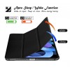 Robustrion Cover for iPad Air 5th Generation Cover / 4th Generation Smart Flip Case with Translucent Back - Black Robustrion Cover for iPad Air 5th Generation Cover / 4th Generation Smart Flip Case with Translucent Back - Black