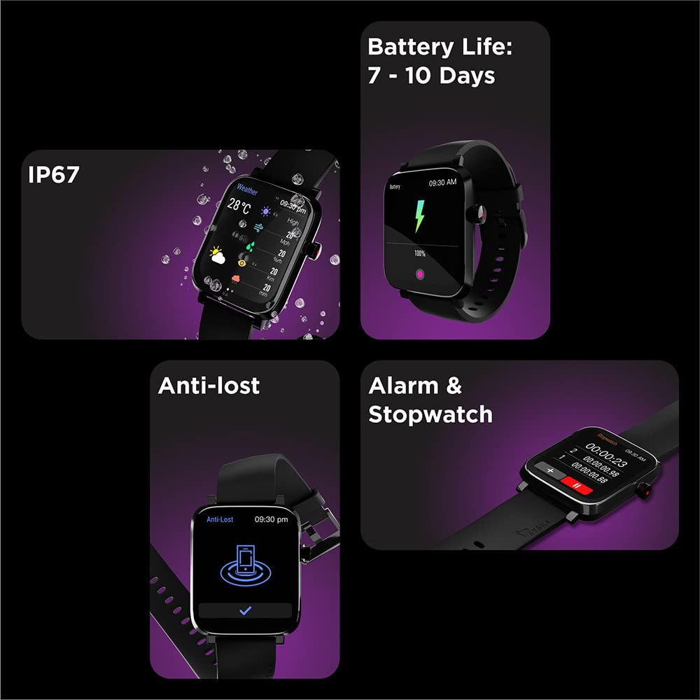 Syska PLUTO Smartwatch Black