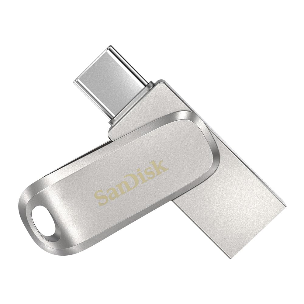 SanDisk Ultra Dual Drive Luxe USB_c Type-C 32GB, OTG, Upto 150MB/S, Pendrive, Silver, 5Y Warranty (SDDDC4-032G-I35)