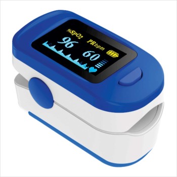 Finger Tip Pulse Oximeter with OLED Display, CE0123 Certified Blue color