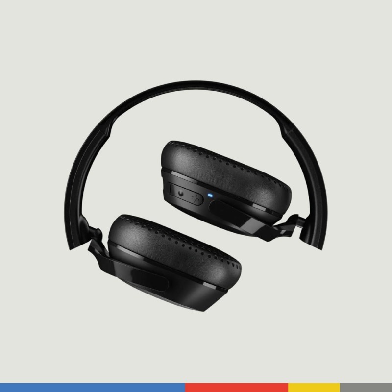 Skullcandy Riff 2 On Ear Wireless Headphones, 40mm Drivers, Advanced Features Through The App, Collapsible Design, 34Hr Playtime + Rapid Charge- Black Skullcandy Riff 2 On Ear Wireless Headphones, 40mm Drivers, Advanced Features Through The App, Collapsible Design, 34Hr Playtime + Rapid Charge- Black