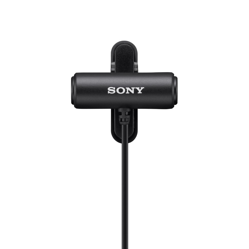 Sony Stereo Lavalier Auxiliary Microphone ECM-LV1 (Compact, Flexible, Vlogging, Content Creation, Audio) - Black