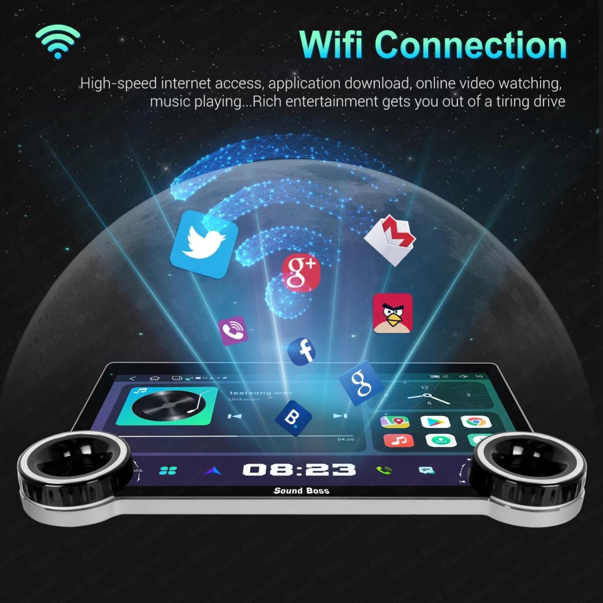 Sound Boss 2K Diamond Series Androidify 3rd Generation 11.8 Inch (4GB/64GB) Android Car Stereo
