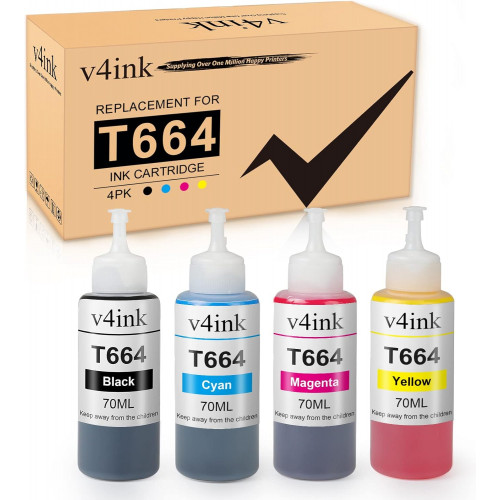 Epson T664 70 ml for L360/L350/L380/L100/L200/L565/L555/L130/L1300 Magenta Ink Bottle Epson T664 70 ml for L360/L350/L380/L100/L200/L565/L555/L130/L1300 Magenta Ink Bottle