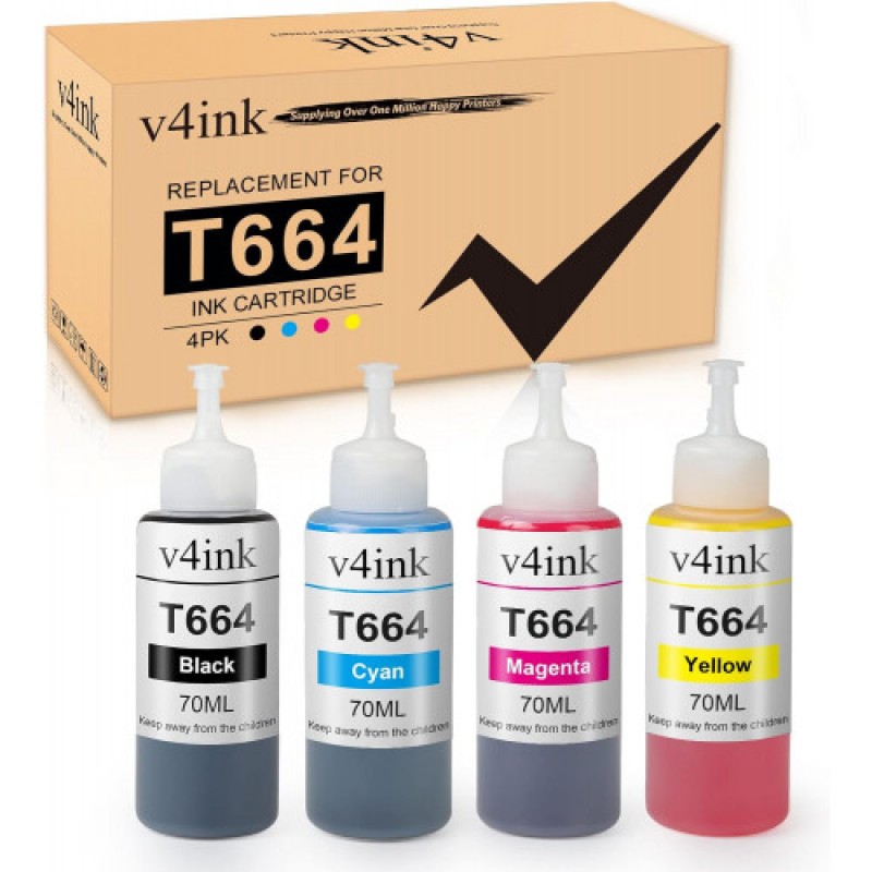 Epson T664 70 ml for L360/L350/L380/L100/L200/L565/L555/L130/L1300 Magenta Ink Bottle Epson T664 70 ml for L360/L350/L380/L100/L200/L565/L555/L130/L1300 Magenta Ink Bottle