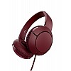 TCL Mtro200 On-Ear Wired Headphones with Mic (Burgundy Crush)