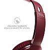 TCL Mtro200 On-Ear Wired Headphones with Mic (Burgundy Crush)