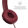 TCL Mtro200 On-Ear Wired Headphones with Mic (Burgundy Crush)