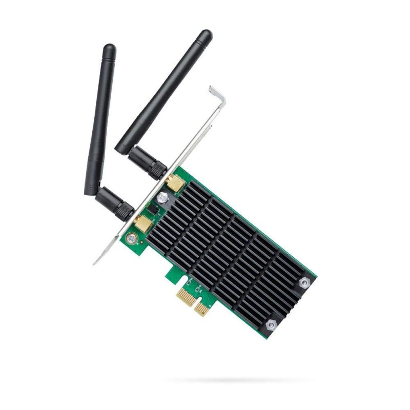 TP-Link AC1200 Wireless WiFi PCLE Card | 2.4G/5G Dual Band Wi-Fi PCI Express Adapter | Low Profile, Long Range Beamforming Heat Sink Technology | Supports Windows 10/8.1/8/7/XP (Archer T4E) (Black) TP-Link AC1200 Wireless WiFi PCLE Card | 2.4G/5G Dual Band Wi-Fi PCI Express Adapter | Low Profile, Long Range Beamforming Heat Sink Technology | Supports Windows 10/8.1/8/7/XP (Archer T4E) (Black)