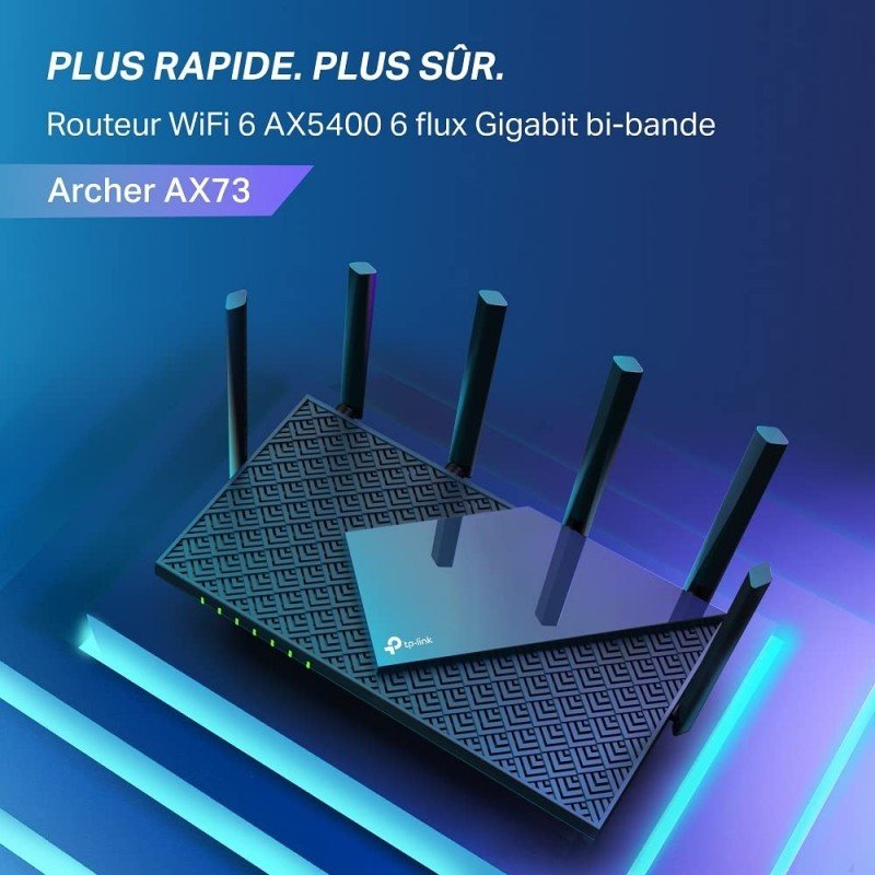 TP-Link Archer AX73 AX5400 Dual Band Gigabit 1000 Mbps Wireless WiFi Wi-Fi 6 Router | 8K Streaming | MU-MIMO OFDMA | USB Sharing | Connect 200+Devices | 1.5 GHz Triple-Core CPU | Beamforming TP-Link Archer AX73 AX5400 Dual Band Gigabit 1000 Mbps Wireless WiFi Wi-Fi 6 Router | 8K Streaming | MU-MIMO OFDMA | USB Sharing | Connect 200+Devices | 1.5 GHz Triple-Core CPU | Beamforming
