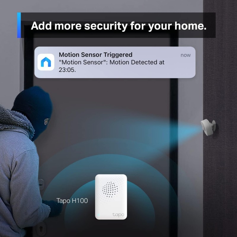 Tapo Tp-Link T100 120° Pir Smart Motion Sensor with Motion-Activated Light, Energy Saving, Battery-Powered, Real-Time Notifications, Device Sharing Tapo Tp-Link T100 120° Pir Smart Motion Sensor with Motion-Activated Light, Energy Saving, Battery-Powered, Real-Time Notifications, Device Sharing