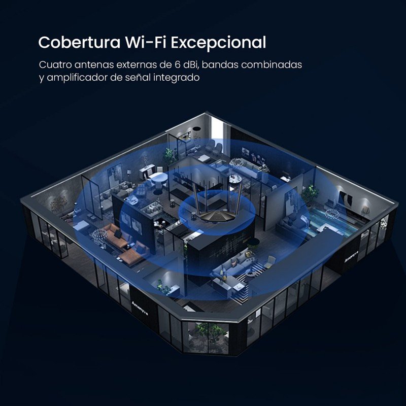 Tenda AC19 AC2100 Wi-Fi Router - Dual Band Gigabit Speed Up to 2100 Mbps,a USB 2.0 Port, MU-MIMO,5 Gigabit LAN Ports, Easy Setup, Supports Guest Network, Parental Control, Client Filter, IPv6 Tenda AC19 AC2100 Wi-Fi Router - Dual Band Gigabit Speed Up to 2100 Mbps,a USB 2.0 Port, MU-MIMO,5 Gigabit LAN Ports, Easy Setup, Supports Guest Network, Parental Control, Client Filter, IPv6