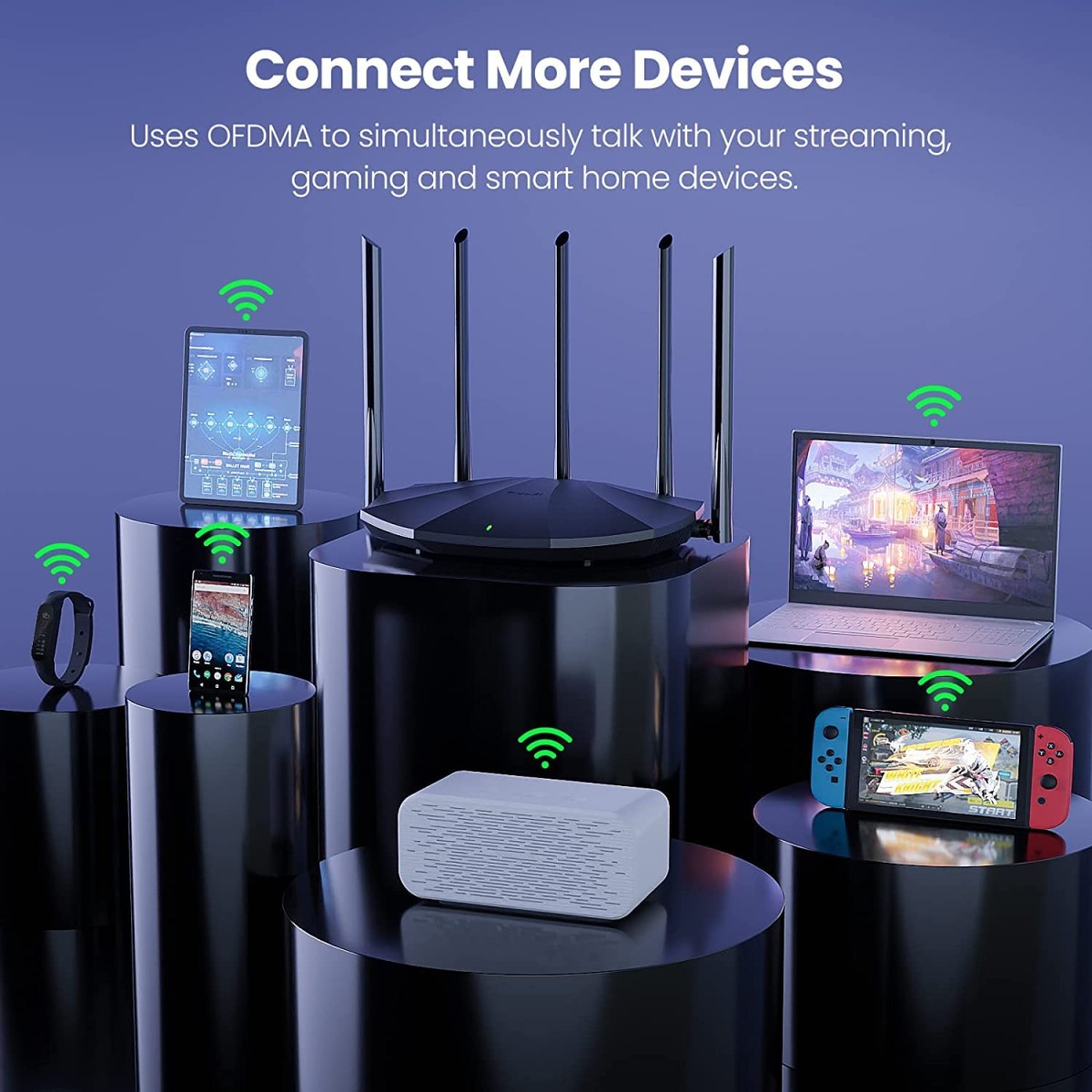 Tenda RX2 Pro WiFi 6 AX1500 Smart WiFi Router, Dual Band Gigabit Wireless Internet WiFi 6 Router, 5 * 6dBi High-Gain Antennas, 3 Gigabit LAN Ports, WPA3+OFDMA+MU-MIMO (Black) Tenda RX2 Pro WiFi 6 AX1500 Smart WiFi Router, Dual Band Gigabit Wireless Internet WiFi 6 Router, 5 * 6dBi High-Gain Antennas, 3 Gigabit LAN Ports, WPA3+OFDMA+MU-MIMO (Black)