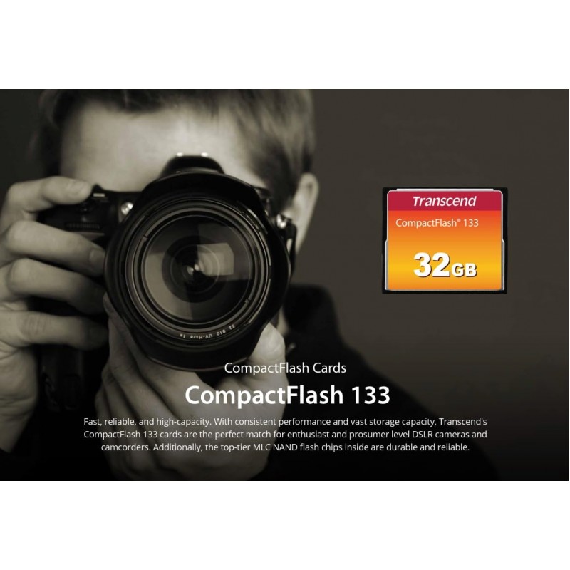 Transcend 4GB 133x Ultra Speed Compact Flash Card (TS4GCF133) Transcend 4GB 133x Ultra Speed Compact Flash Card (TS4GCF133)