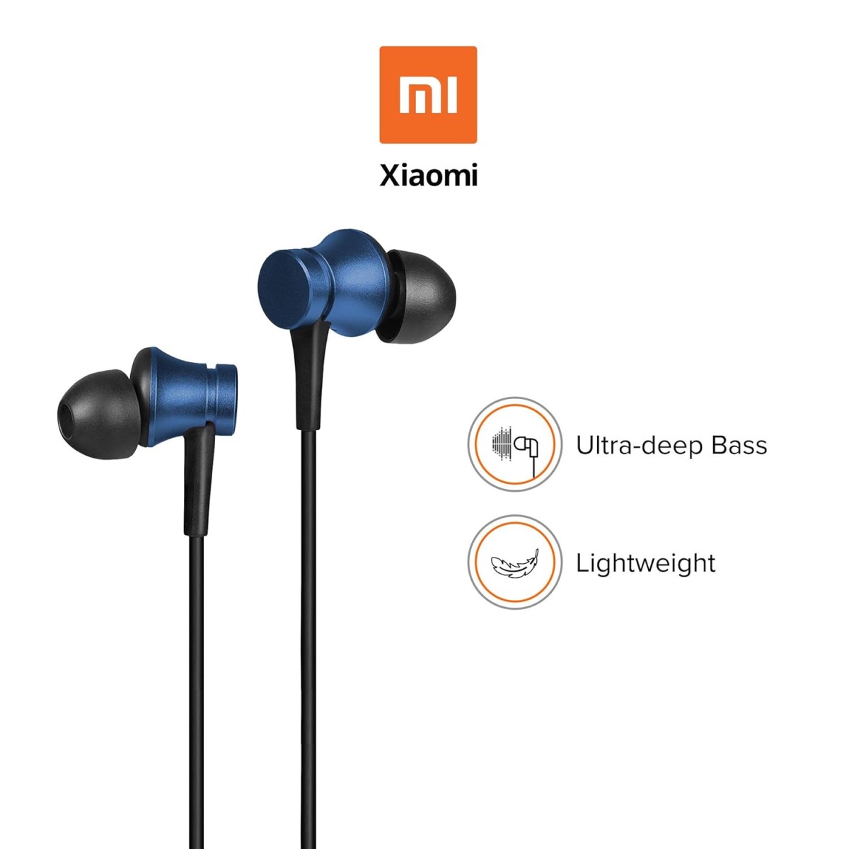 Mi Earphones Basic Blue Wired Headset (Blue, In the Ear)
