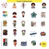 YellowCult™ 100pcs Big Bang Theory Random No-Duplicate Vinyl Stickers Pack to Customize Laptop, MacBook, Refrigerator, Bike, Guitar, Luggage [Waterproof Stickers - The Bing Bang Theory Collection]