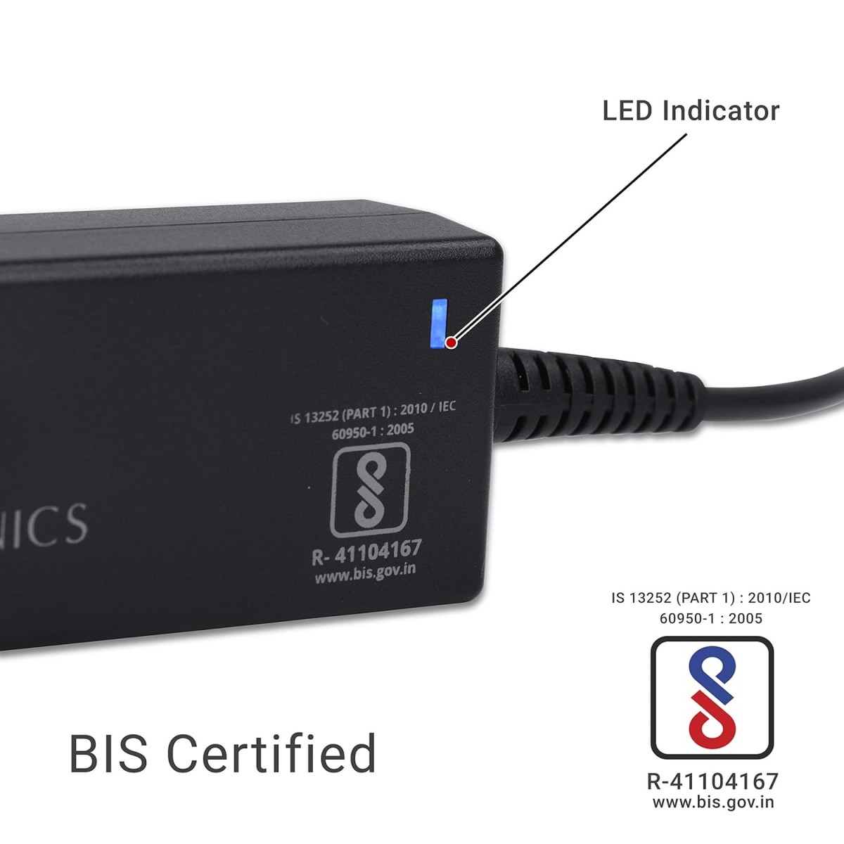 Zebronics ZEB-LA401319045AS 45W Laptop Adapter with 4x1.3mm Connector - Black