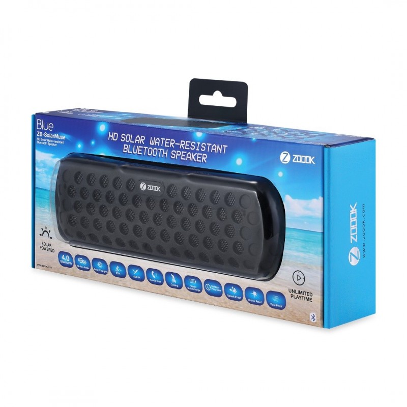 Zoook Solarmuse Bluetooth Speaker with 6hrs. of Music Playback and Solar Charging Zoook Solarmuse Bluetooth Speaker with 6hrs. of Music Playback and Solar Charging