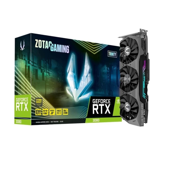 Zotac Gaming Geforce RTX 3080 Trinity Oc Lhr Gddr6X 10Gb 320 Bit Pcie 4 Graphics Card with Icestorm 2.0 Cooling,Spectra 2.0 Lighting & 5 Yrs Warranty(3 Yrs Warranty+2 Yrs Extended Warranty)-Pci_E_X16 Zotac Gaming Geforce RTX 3080 Trinity Oc Lhr Gddr6X 10Gb 320 Bit Pcie 4 Graphics Card with Icestorm 2.0 Cooling,Spectra 2.0 Lighting & 5 Yrs Warranty(3 Yrs Warranty+2 Yrs Extended Warranty)-Pci_E_X16