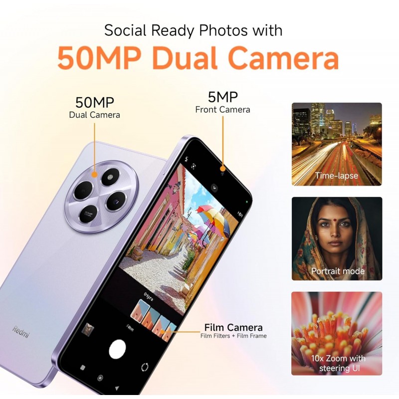 Redmi A4 5G (Starry Black, 4GB RAM, 64GB Storage) | Global Debut SD 4s Gen 2 | Segment Largest 6.88in 120Hz | 50MP Dual Camera | 18W Fast Charging