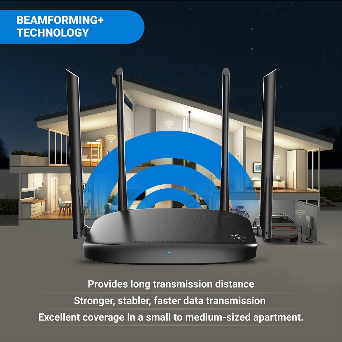 Flipkart SmartBuy AC5 1200 Mbps Wireless Router (Black, Dual Band)