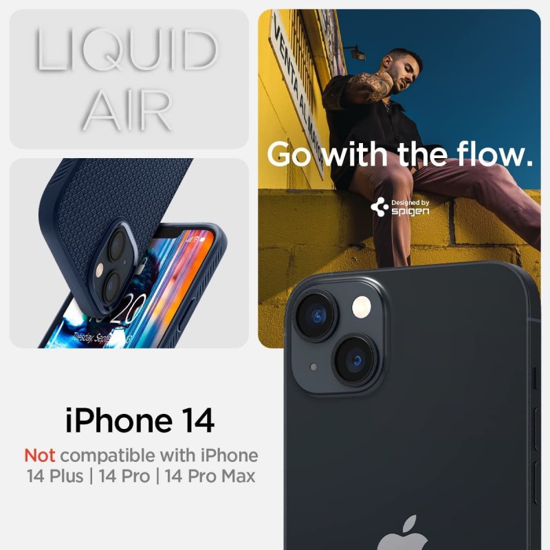 Spigen Liquid Air Back Cover for Apple iPhone 14 Spigen Liquid Air Back Cover for Apple iPhone 14