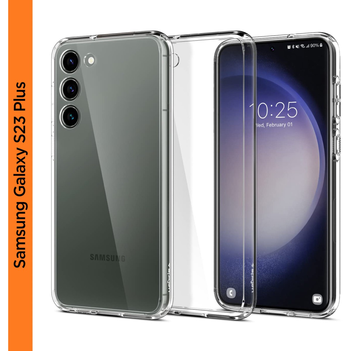 Spigen Ultra Hybrid Back Cover for Samsung Galaxy S23 Plus (Transparent, Shock Proof, Pack of: 1)