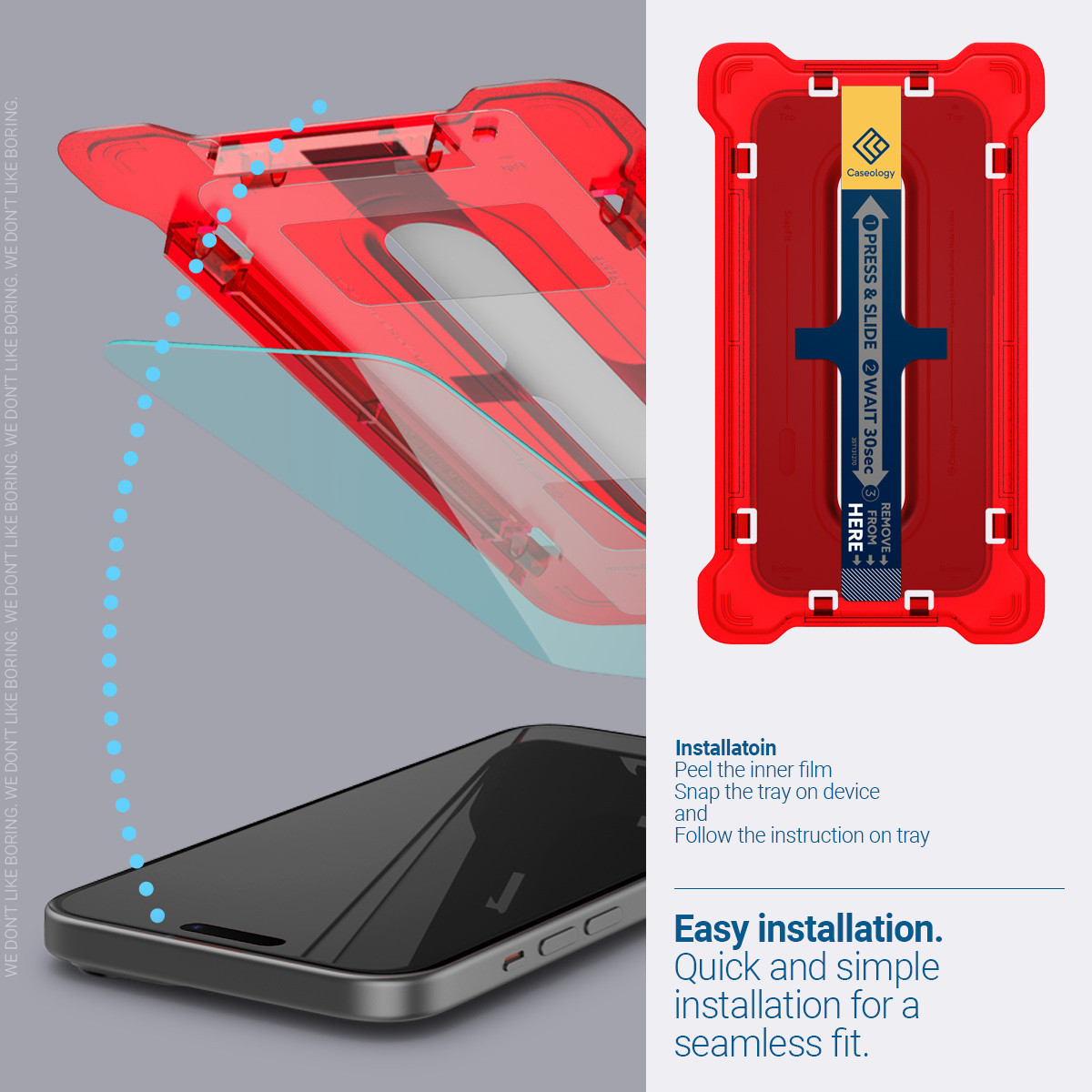 Caseology by Spigen Tempered Glass Guard for Apple iPhone 15 (Pack of 2)