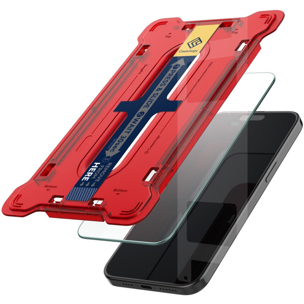 Caseology by Spigen Tempered Glass Guard for Apple iPhone 15 (Pack of 2)