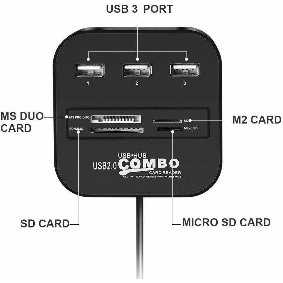 USB Hub Combo 3 USB