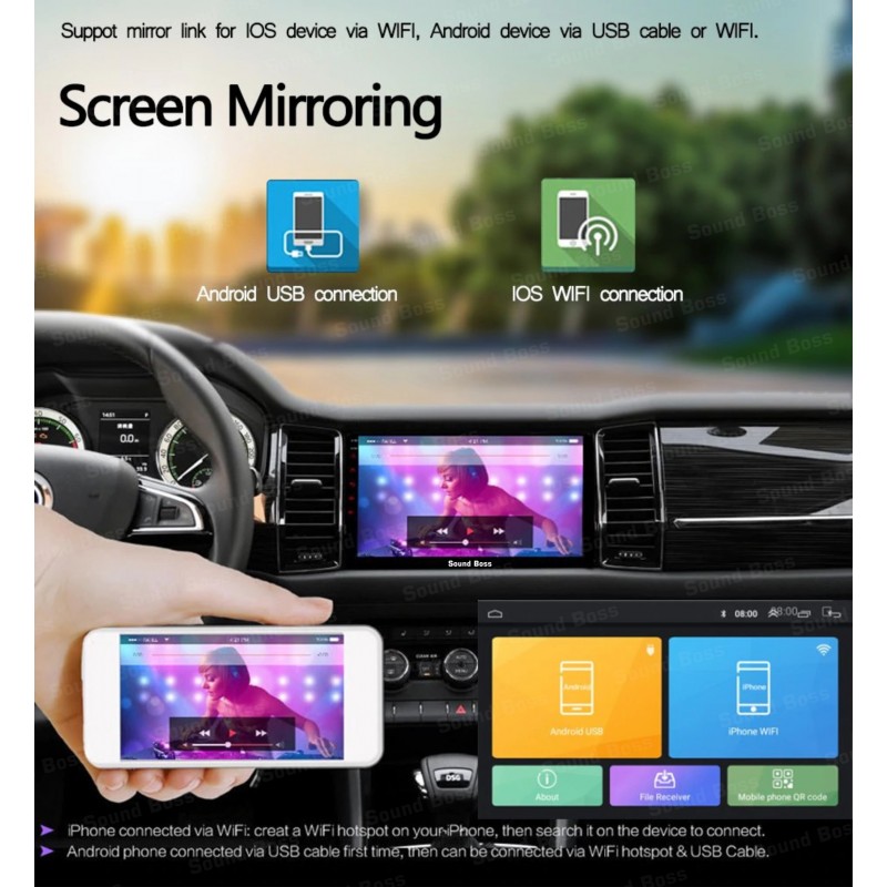 Sound Boss Androidify 3rd Generation 9 Inch Android (2GB/32GB) With AHD Camera Car Stereo  (Double Din)