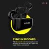 WINGS Bass Drops100 with Active Noise Cancellation,Transparency Mode,25 hours Playtime Bluetooth  (Black, True Wireless)