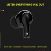 WINGS Bass Drops100 with Active Noise Cancellation,Transparency Mode,25 hours Playtime Bluetooth  (Black, True Wireless)