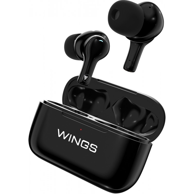 WINGS Bass Drops100 with Active Noise Cancellation,Transparency Mode,25 hours Playtime Bluetooth  (Black, True Wireless)