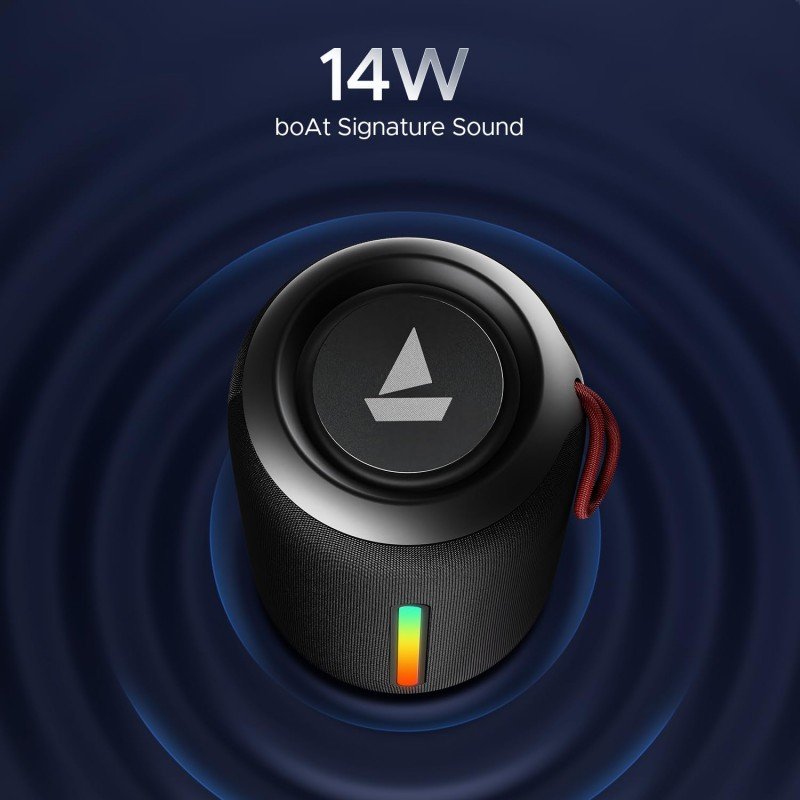 boAt Stone 352 Pro/Stone 358 Pro w/ 14W Signature Sound, Up to 12 Hours Playback, RGB LEDs, TWS Feature, Built-in Mic, BTv5.3, AUX Port, IPX5 & Type-C Interface Bluetooth Speaker (Raging Black) boAt Stone 352 Pro/Stone 358 Pro w/ 14W Signature Sound, Up to 12 Hours Playback, RGB LEDs, TWS Feature, Built-in Mic, BTv5.3, AUX Port, IPX5 & Type-C Interface Bluetooth Speaker (Raging Black)