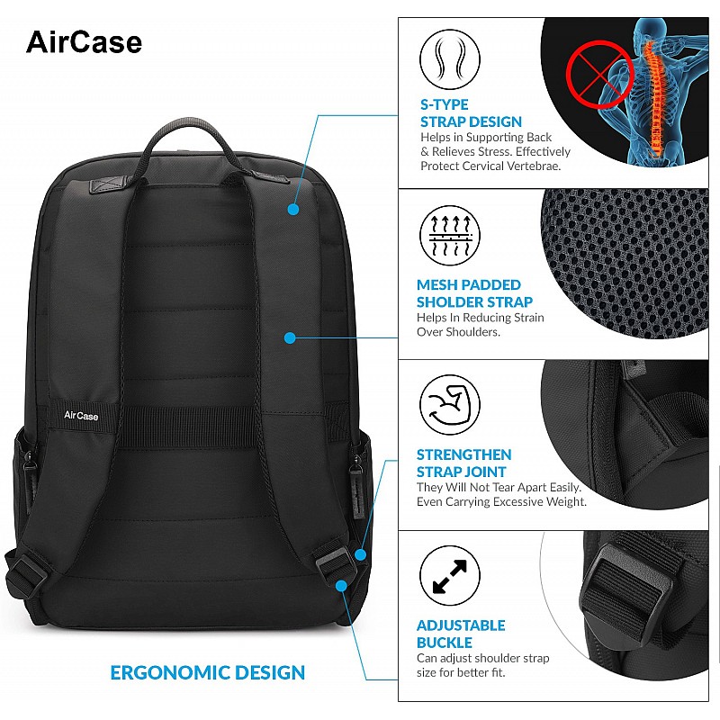 AirCase C39 Laptop Backpack Rucksacks Bag Case Cover for 13-Inch, 14-Inch, 15-Inch Laptop Blue