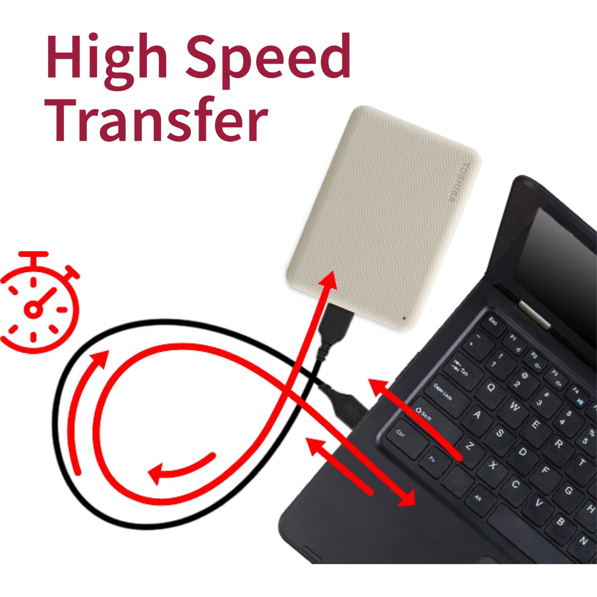 Toshiba Canvio Advance 2TB Portable External HDD, USB3.0 for PC Laptop Windows and Mac. 3 Years Warranty. External Hard Drive -