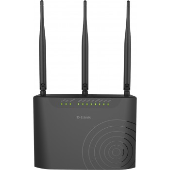 D-Link DSL-2877AL Dual Band Wireless AC750 ADSL2+ Modem Router (Black) 