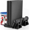 Microware Dobe PS4/PS4 Slim/PS4 Pro Multifunctional Vertical Stand Cooling Fan Stand,PS4 Controller Charging Dock Station with 12PCS Games Storage for PS4/PS4 Slim, PS4 Pro Console Gaming Accessory Kit (Black, For PS4) Microware Dobe PS4/PS4 Slim/PS4 Pro Multifunctional Vertical Stand Cooling Fan Stand,PS4 Controller Charging Dock Station with 12PCS Games Storage for PS4/PS4 Slim, PS4 Pro Console Gaming Accessory Kit (Black, For PS4)