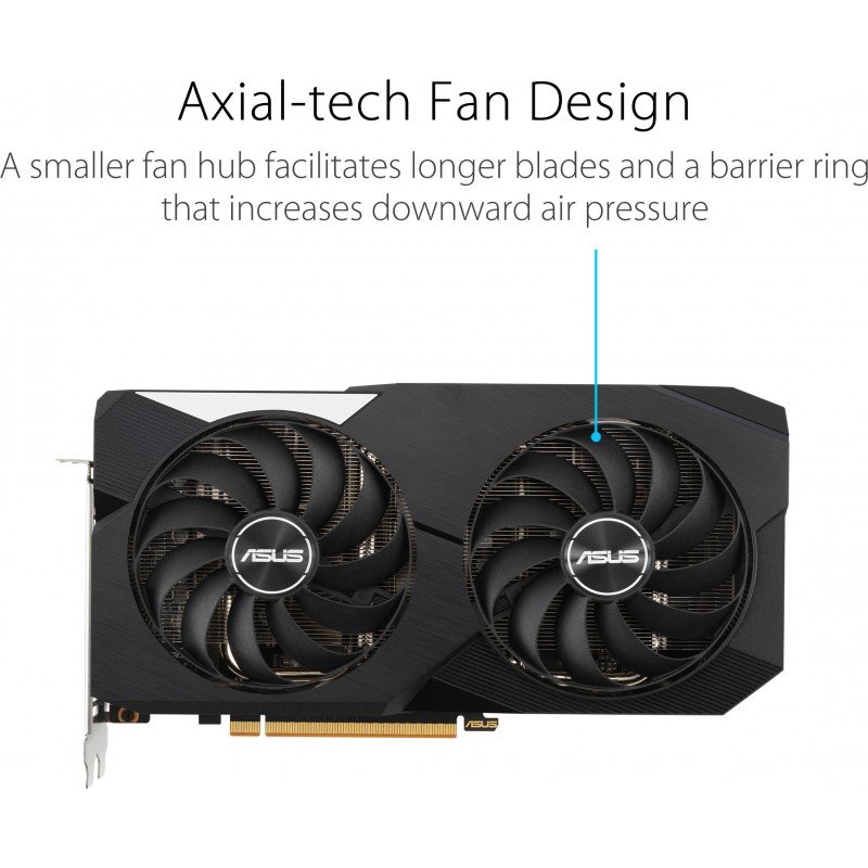 ASUS DUAL-RX6600-8G-V2/ DUAL-RX6600-8G-V3 GDDR6 8 GB AMD Radeon Chipset 128 bit 2044 MHz Graphics Card