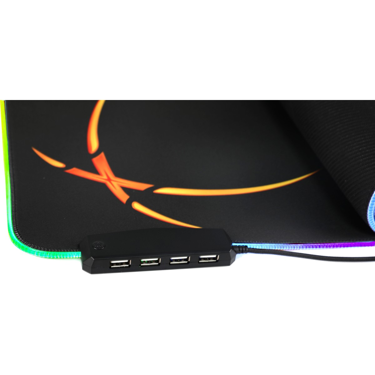 Cosmic Byte Equinox RGB Mousepad with 4 Port USB Hub, 1000x300x4MM (Black)