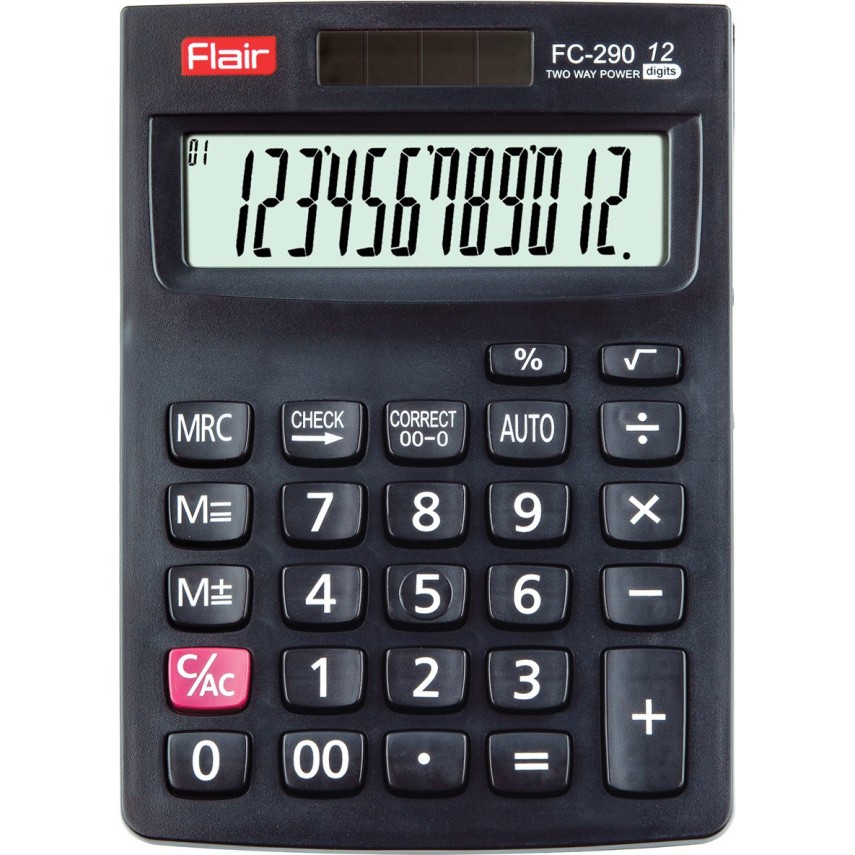 FLAIR 133618 FC - 290 Basic Calculator (12 Digit)