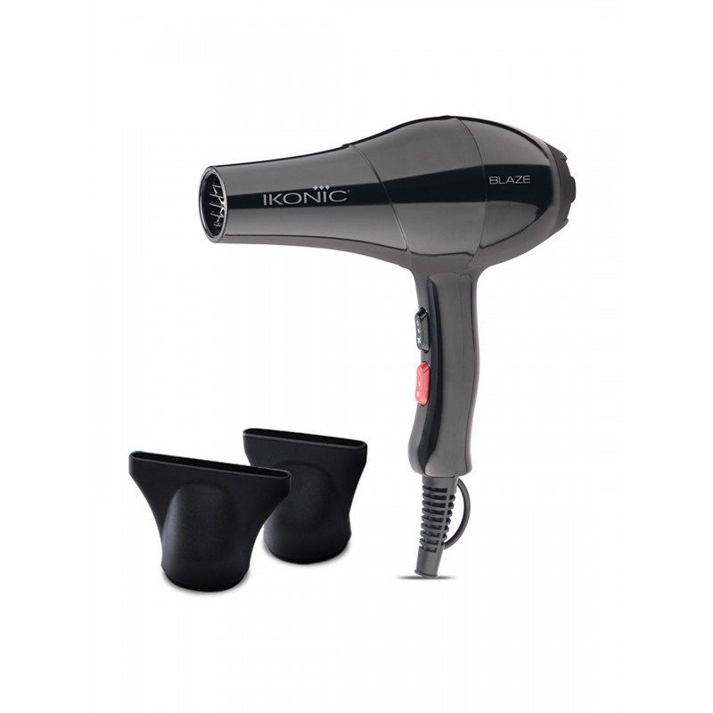 Ikonic Blaze Hair Dryer 1800W-2000W 3 Heat and 2 Speed Setting Combination Powerful AC Motor comes with 2 Interchangeable Nozzles, For All Hair Types Ikonic Blaze Hair Dryer 1800W-2000W 3 Heat and 2 Speed Setting Combination Powerful AC Motor comes with 2 Interchangeable Nozzles, For All Hair Types