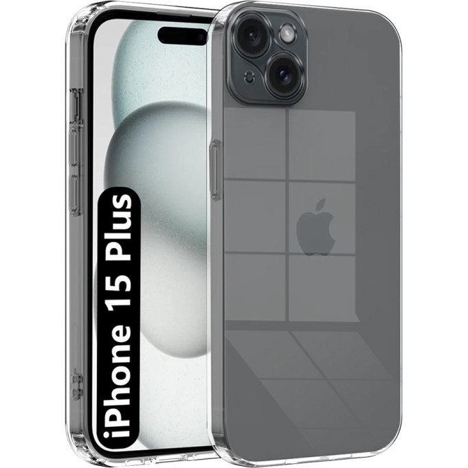 Flipkart SmartBuy Back Cover for iPhone 15 Plus  (Transparent, Grip Case, Silicon, Pack of: 1)