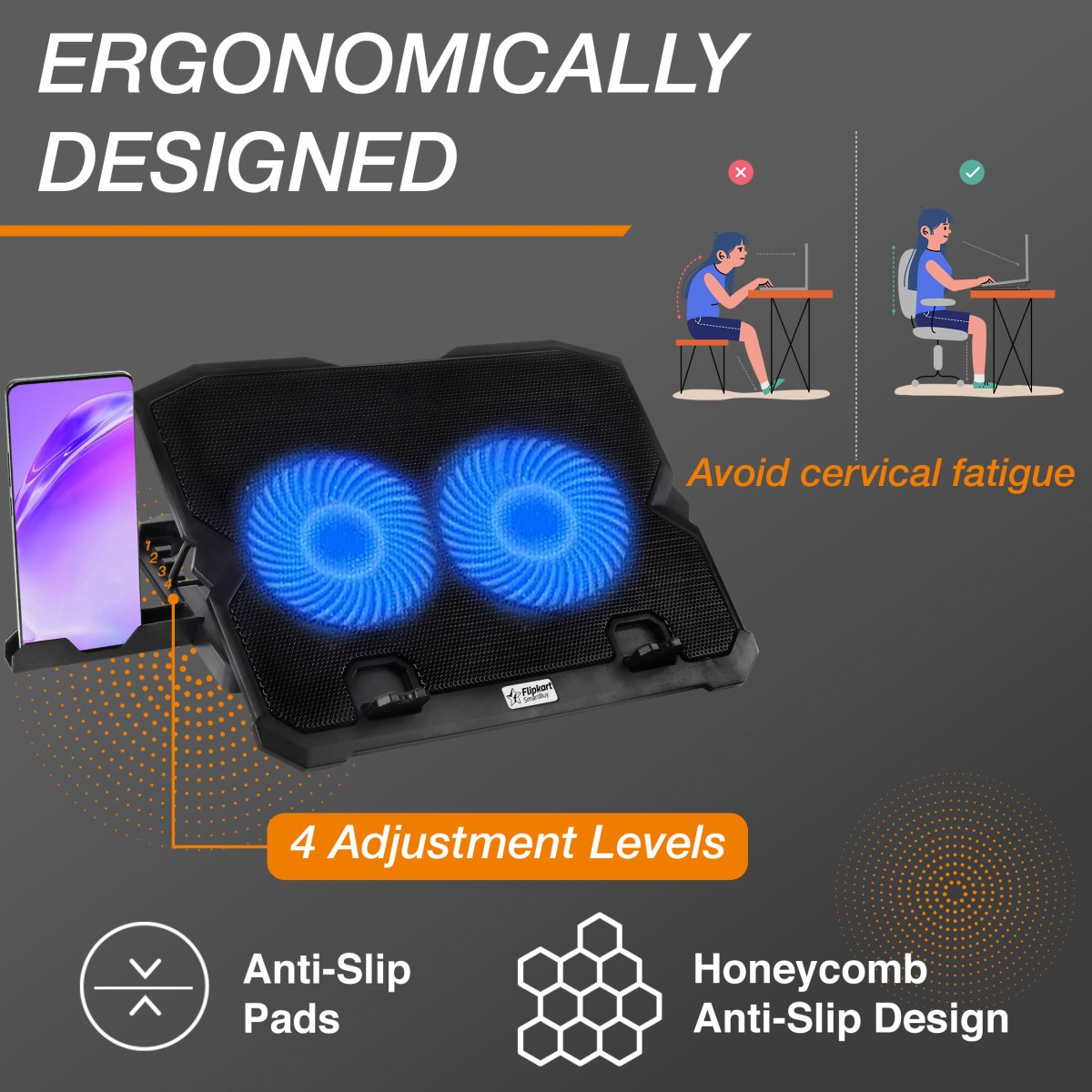 Flipkart SmartBuy FKSBCPK17 2 Fan Cooling Pad