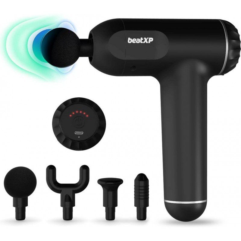 beatXP Deep Tissue Massage Gun Percussion Muscle Massager for Full Body Pain Relief of Neck, Shoulder, Back, Foot beatXP Deep Tissue Massage Gun Percussion Muscle Massager for Full Body Pain Relief of Neck, Shoulder, Back, Foot