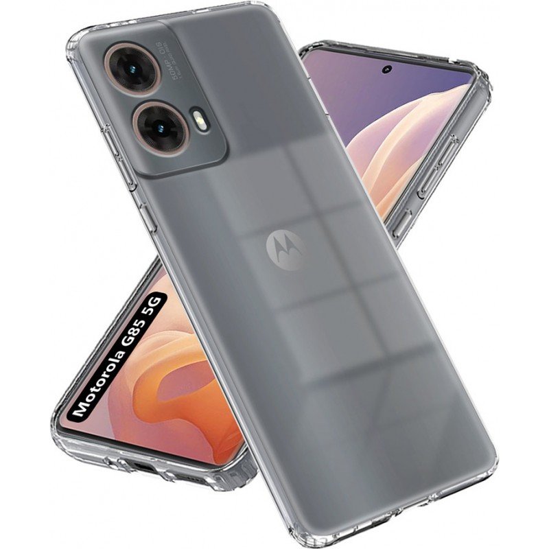Fashionury Back Cover for Motorola G85 5G (Transparent, Grip Case, Silicon, Pack of: 1) Fashionury Back Cover for Motorola G85 5G (Transparent, Grip Case, Silicon, Pack of: 1)