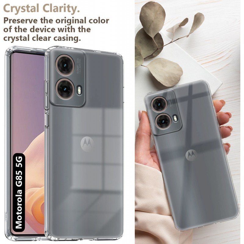 Fashionury Back Cover for Motorola G85 5G (Transparent, Grip Case, Silicon, Pack of: 1) Fashionury Back Cover for Motorola G85 5G (Transparent, Grip Case, Silicon, Pack of: 1)